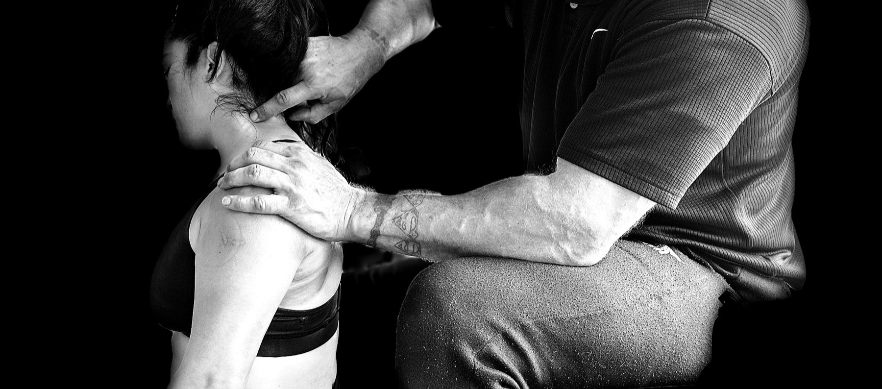 Thomas Ockerman performing trigger point therapy